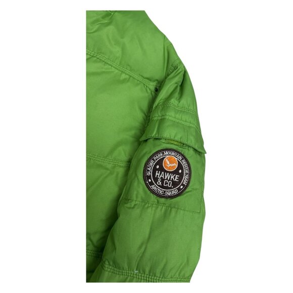 HAWKE & CO Green Down & Feather Fill Winter Puffer Parka Jacket Womens Large - Picture 4 of 8